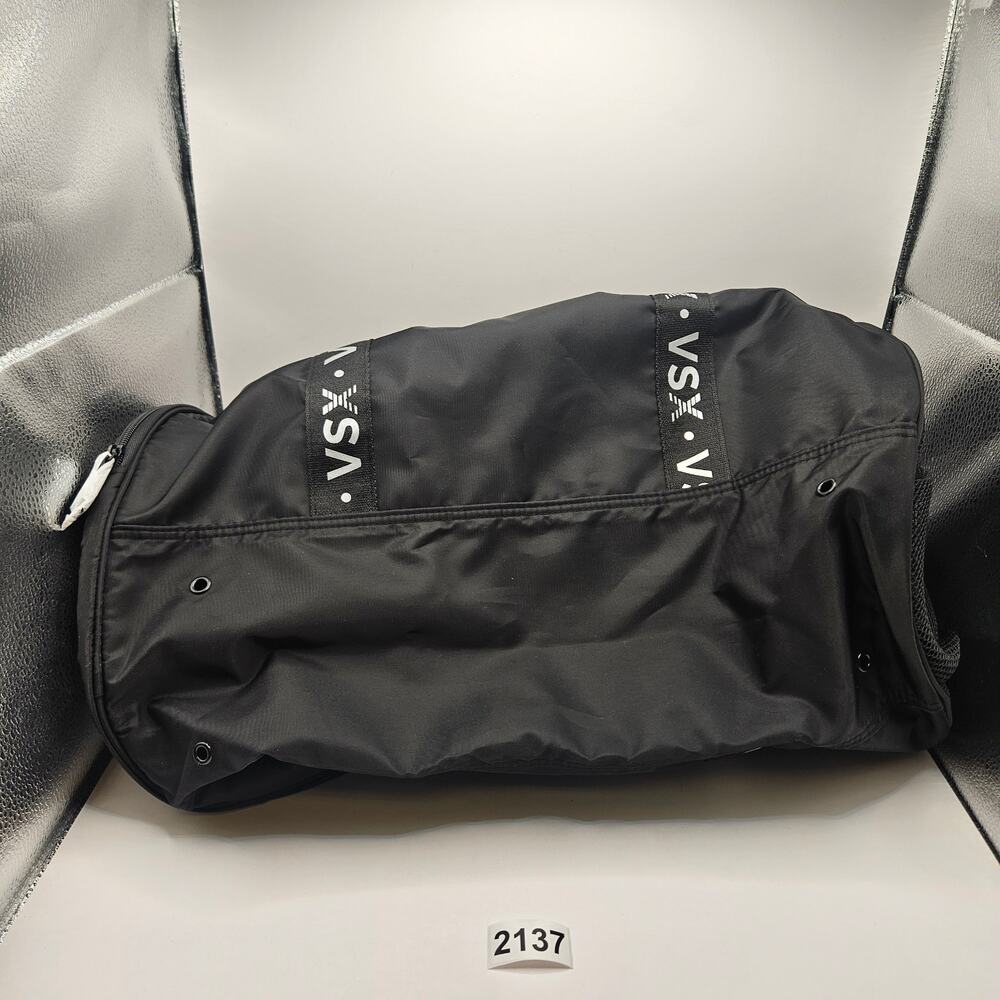 VICTORIA'S SECRET VSX DUFFLE TRAVEL BAG BLACK WHITE NWT - Picture 5 of 5